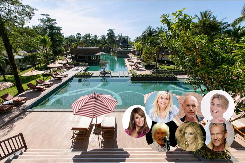 Pool des La Solaya Resort am Bang Niang Beach mit Ireen Sheer, Gaby Baginsky, Olaf Henning, Vincent Gross, Peter Orloff, Loona und Olaf Berger